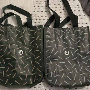 lululemon athletica Green and Gray Tote Bag Set